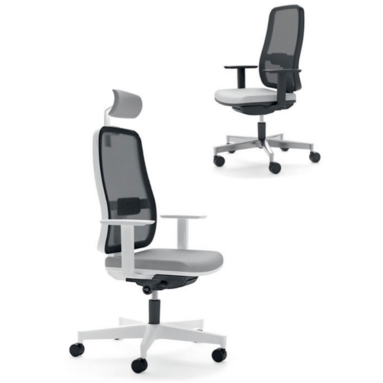 silla ergonomica moderna en blanco